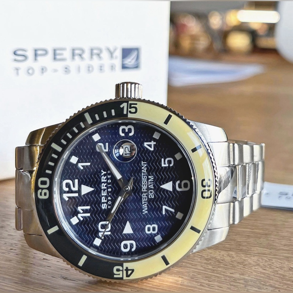 Sperry Top-Sider Diver Stainless Steel Unidirectional Bezel Men's Quartz Watch